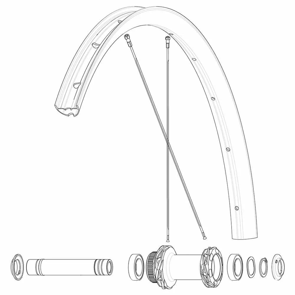 Mavic Kit 12 Front/rear Allroad 650b Ekrar, Black, 277mm