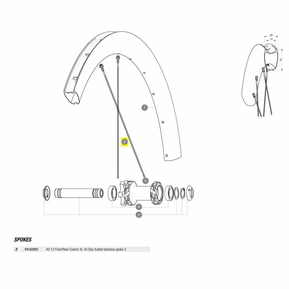 Mavic Kit 12 Front/rear Cosmic Sl 45 Disc Ekrar, Black, 271mm