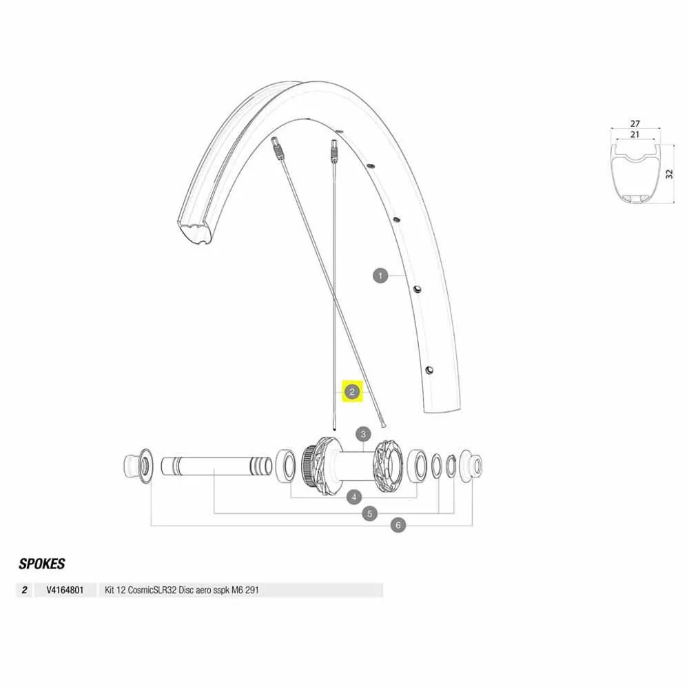 Mavic Kit 12 Front/rear Cosmic Slr 32 Disc Ekrar, Black, 291mm