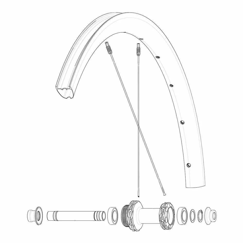 Mavic Kit 12 Front/rear Cosmic Slr 32 Disc Ekrar, Black, 291mm