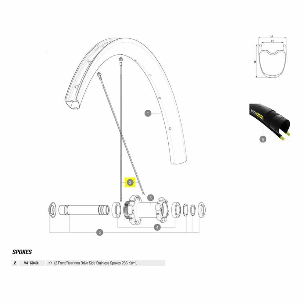 Mavic Kit 12 Front/rear Ksyrium Pro Carbon Ust Disc Ekrar, Black, 286mm