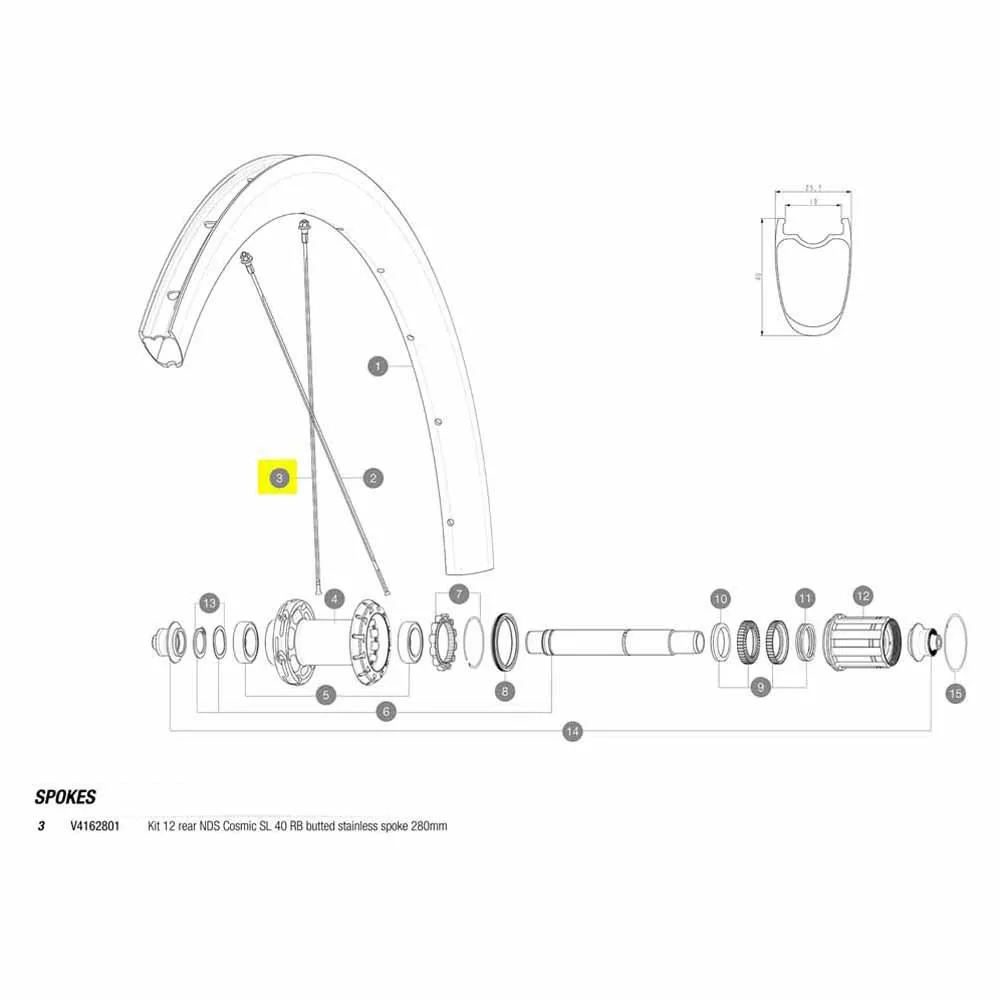 Mavic Kit 12 Rear Nds Cosmic Slr 40 Rb Ekrar