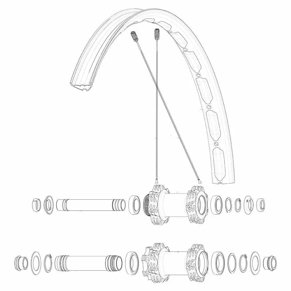 Mavic Kit 14 Front Edeemax S 29´´ Ekrar, Black, 306mm