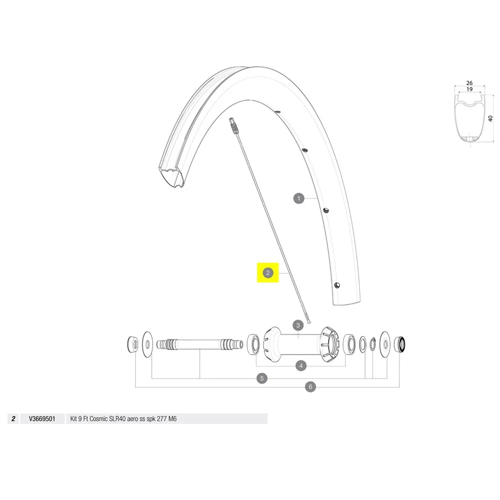 Mavic Kit 9 Front Cosmic Slr 40 Rb Ekrar, Black, 277mm Mavic Kit 9 Front Cosmic Slr 40 Rb Ekrar, Black, 277mm