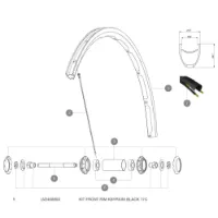 Mavic Ksyrium 17c Framfälg Mavic Ksyrium 17c Framfälg