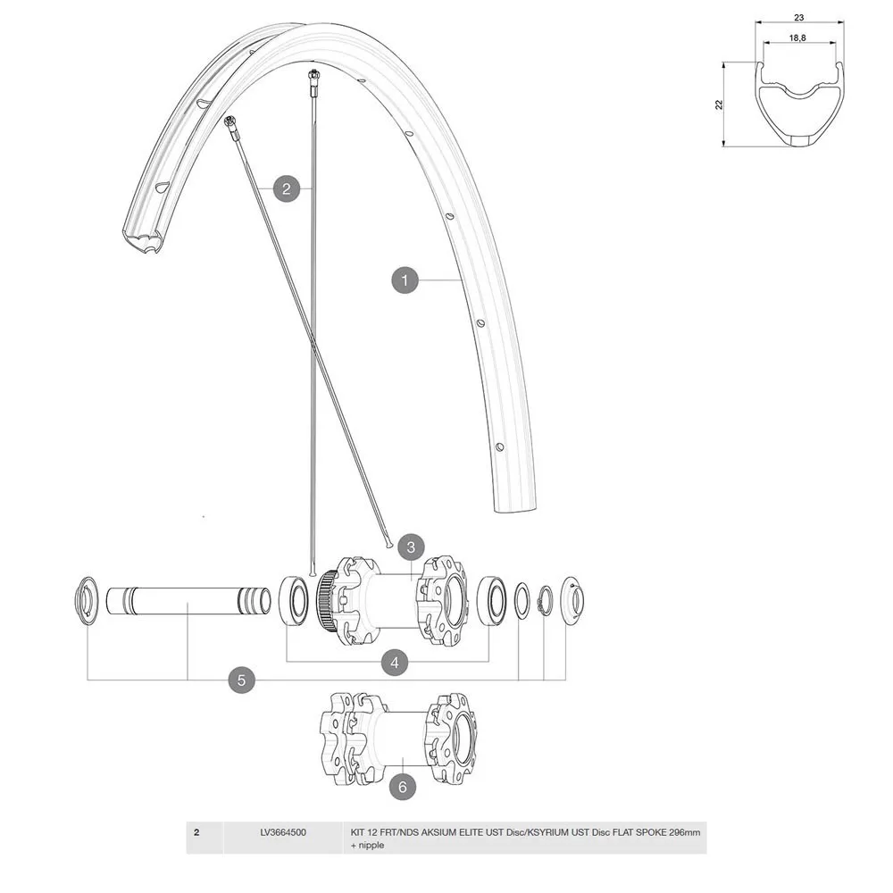 Mavic Ksyrium Disc Vänstra Ekrar 12 Enheter, Black, 295mm