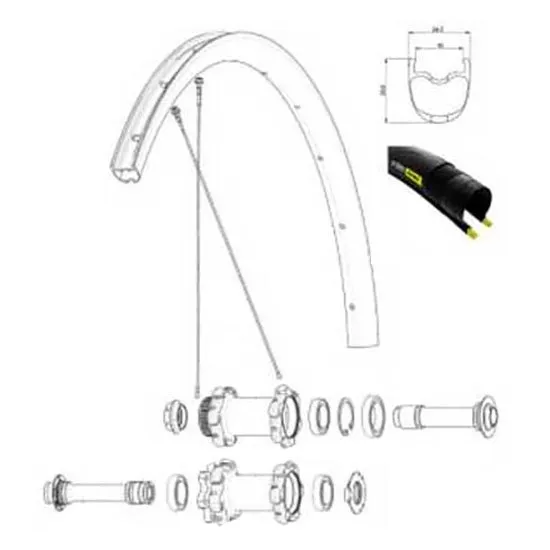 Mavic Ksyrium Pro Carbon Sl Ust Disc Framfälg, Black, 700 - 28"