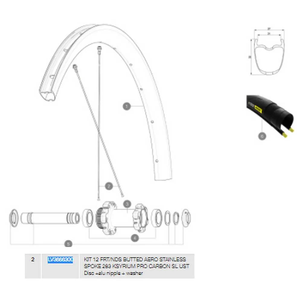 Mavic Ksyrium Pro Carbon Sl Ust Disc Vänstra Ekrar 12 Enheter, Black, 283mm Mavic Ksyrium Pro Carbon Sl Ust Disc Vänstra Ekrar 12 Enheter, Black, 283mm