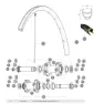Mavic Ksyrium Pro Disc 17c Framfälg, Black, 700 - 28" 24H