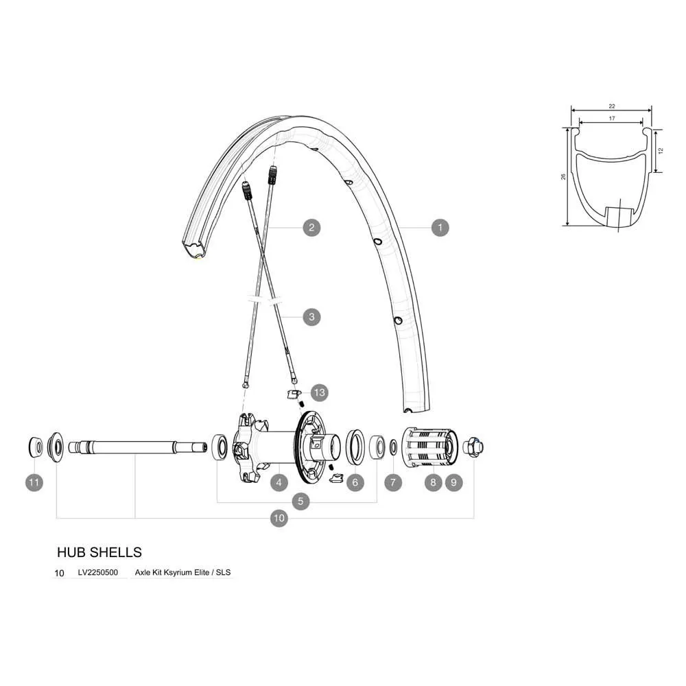 Mavic Ksyrium Sle/sls/elite S Bakre Navaxel, Black, One Size Mavic Ksyrium Sle/sls/elite S Bakre Navaxel, Black, One Size