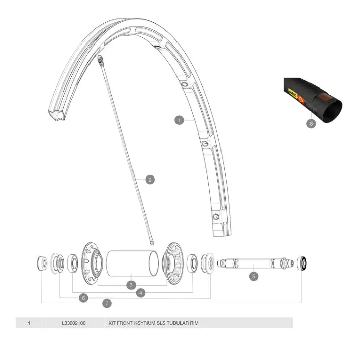 Mavic Ksyrium Sls Tubular Framfälg, Black, 700 - 28" 18H Mavic Ksyrium Sls Tubular Framfälg, Black, 700 - 28" 18H