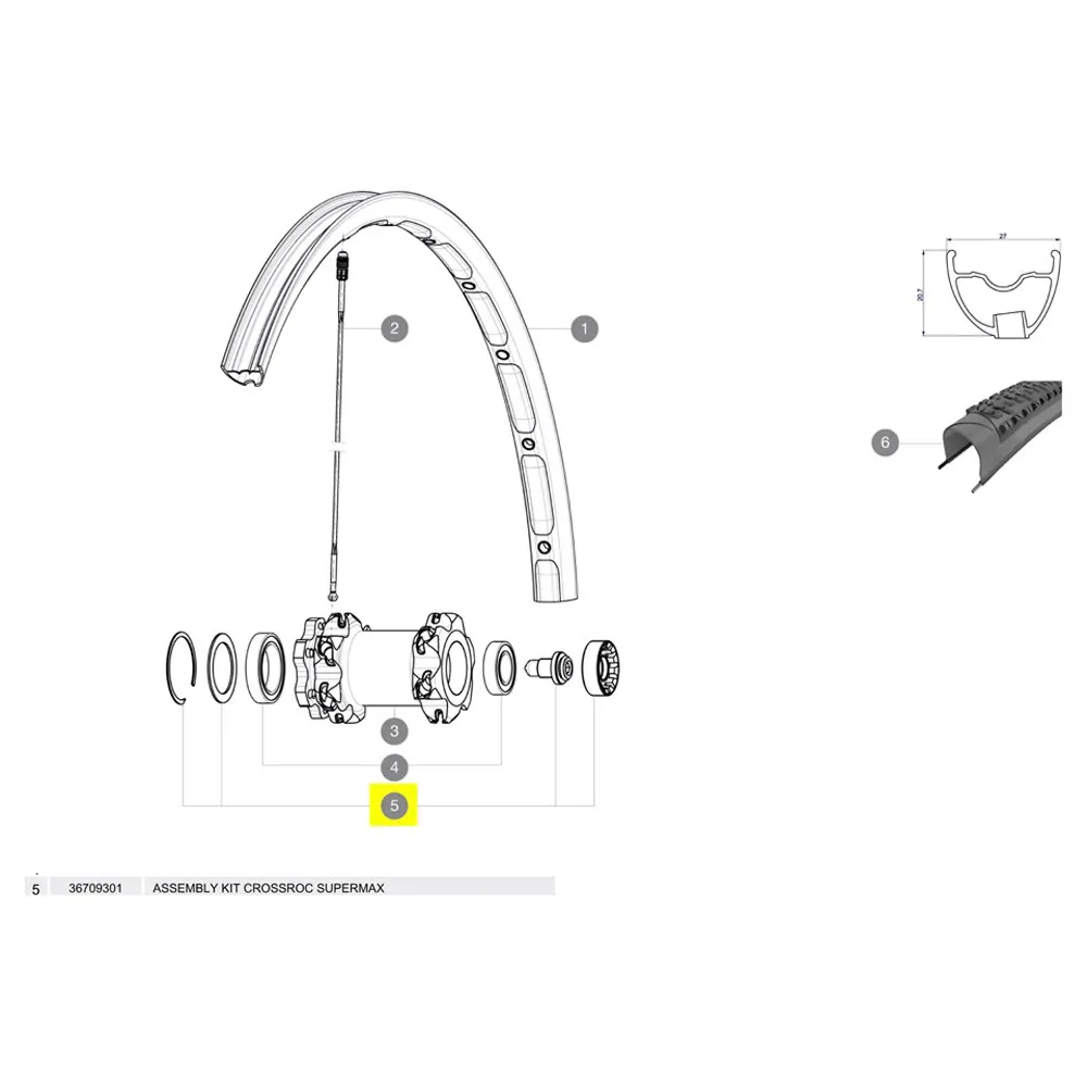 Mavic Monteringssats För Supermax-hjul, Black, One Size
