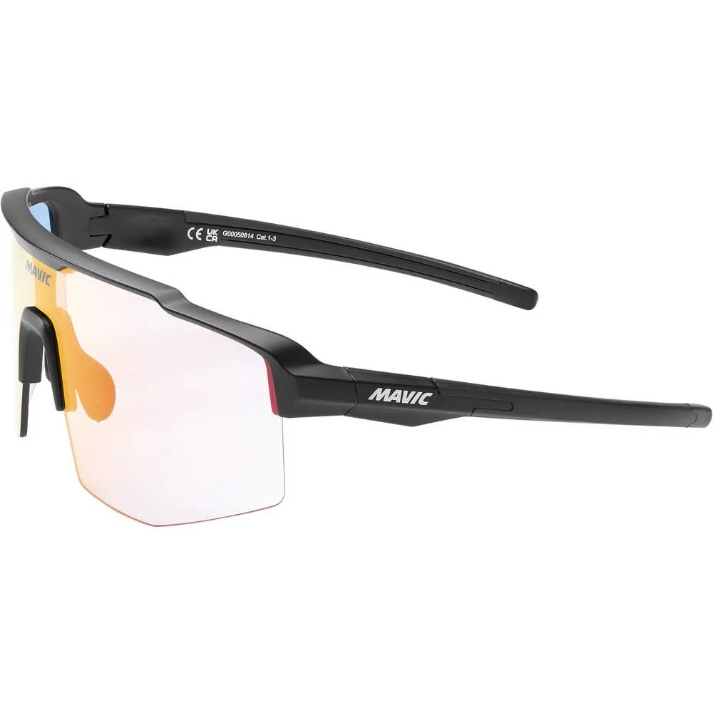 Mavic Mvs Shield Foto Kromatiska Solglasögon, Black, Red Photochromic/CAT1-3