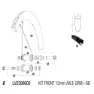 Mavic Qrm+ 6b Framhjulsaxel, Black / Silver, 12 x 100mm
