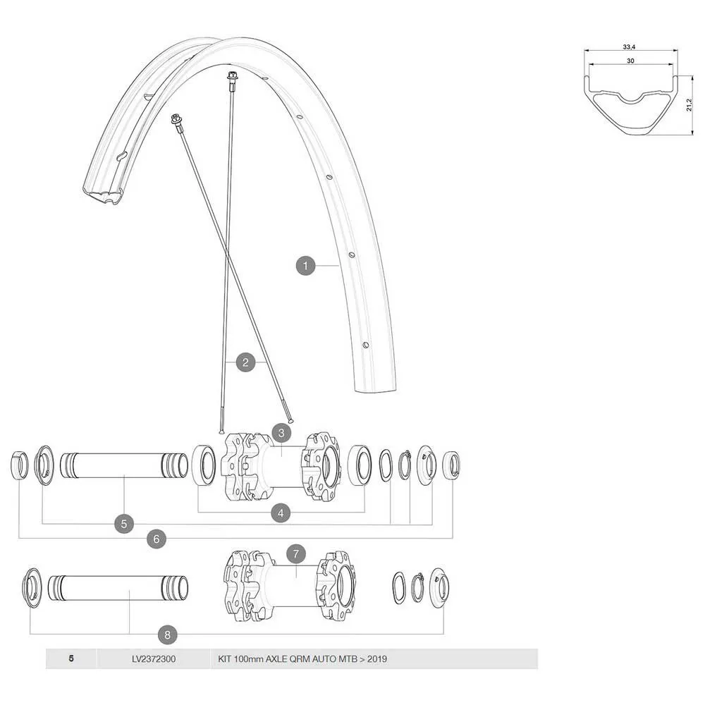 Mavic Qrm Auto Mtb Framhjulsaxel Mavic Qrm Auto Mtb Framhjulsaxel