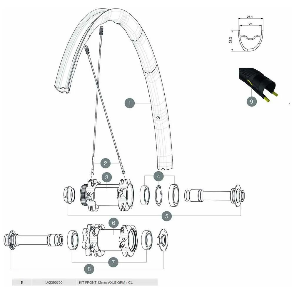 Mavic Qrm+ Cl Framhjulsaxel, Black / Silver, 12 x 100mm Mavic Qrm+ Cl Framhjulsaxel, Black / Silver, 12 x 100mm