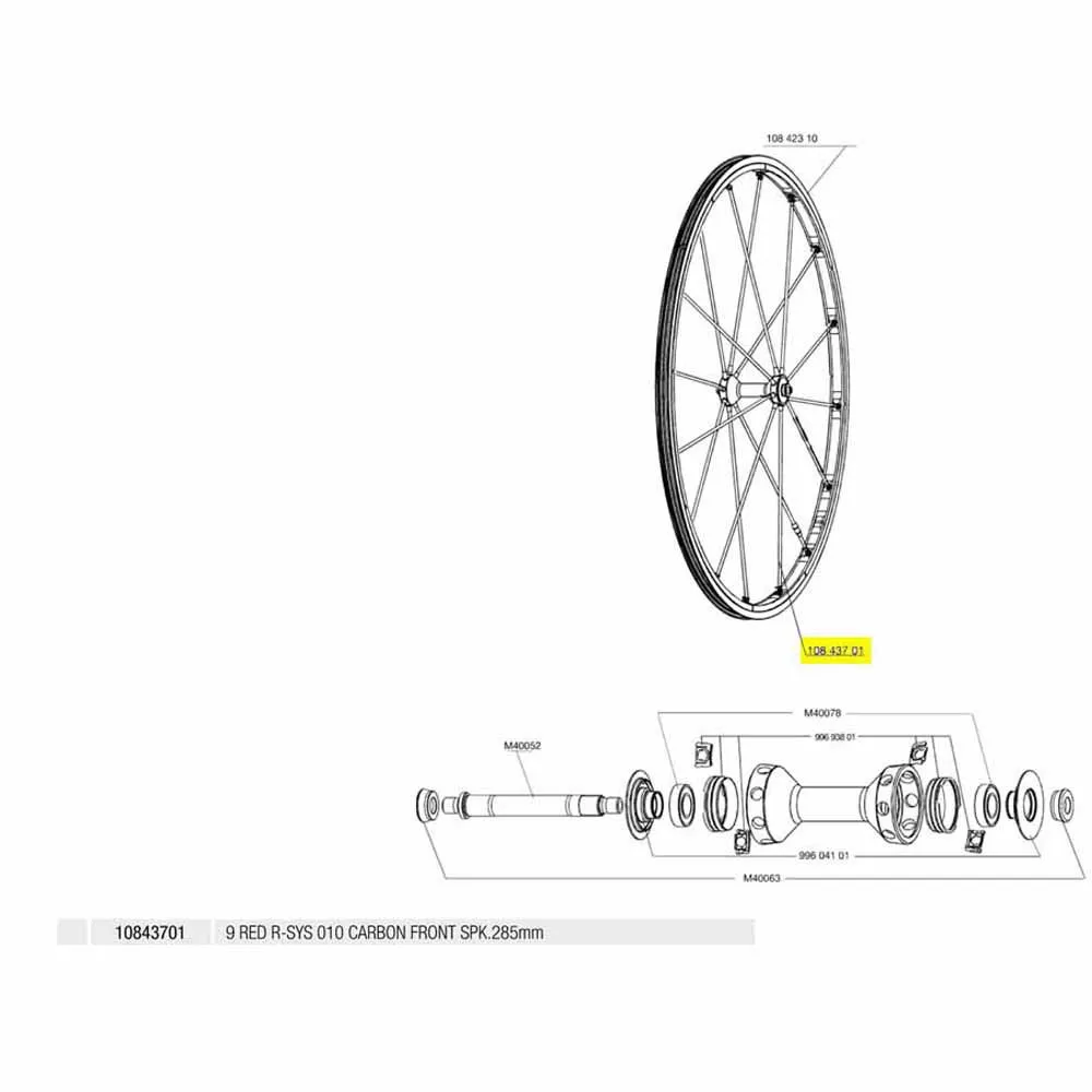Mavic R-sys Front Ekrar 9 Enheter, Red, 285mm Mavic R-sys Front Ekrar 9 Enheter, Red, 285mm