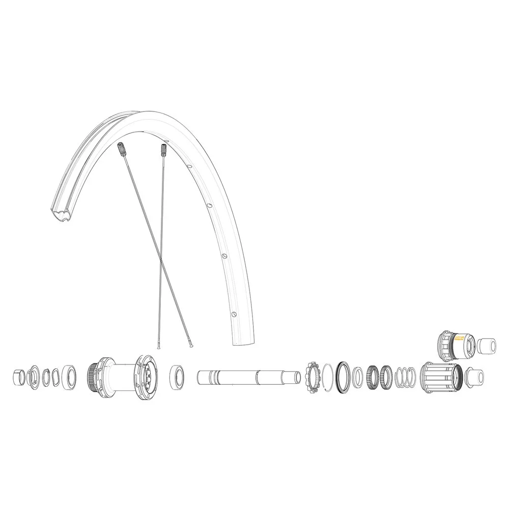 Mavic Rear Ksyrium S Disc Landsvägscykelfälg, Black, 700 - 28"