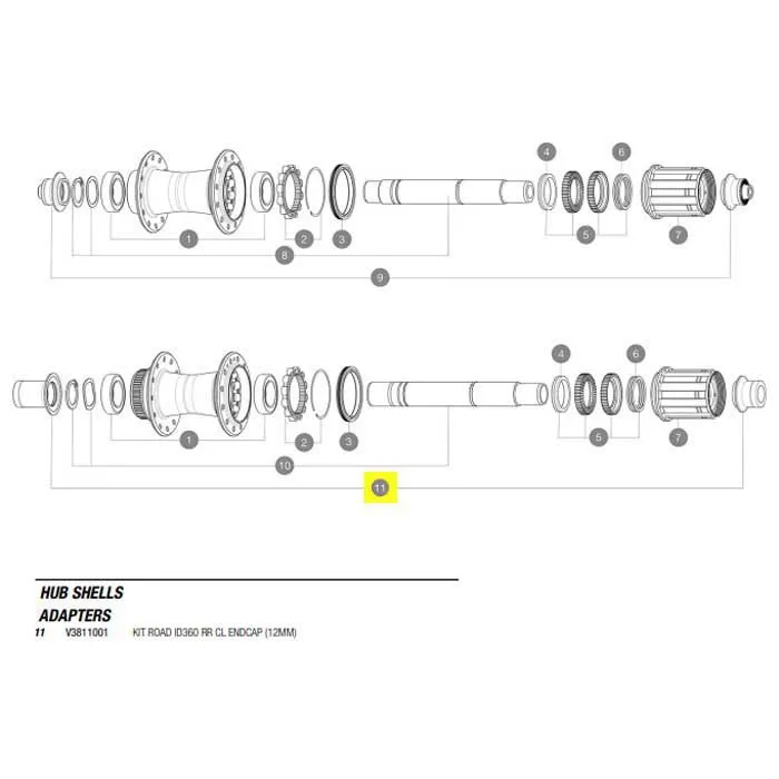 Mavic Road Id360 Rr Cl Endcap (12 Mm) Lager, Black, One Size