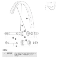 Mavic Xa Elite Carbon 29 Bakre Högra Ekrar 12 Enheter