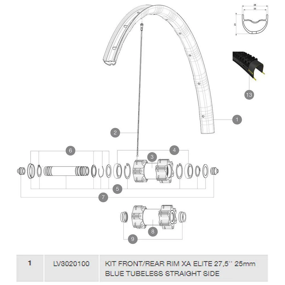 Mavic Xa Elite Tubeless Fälg
