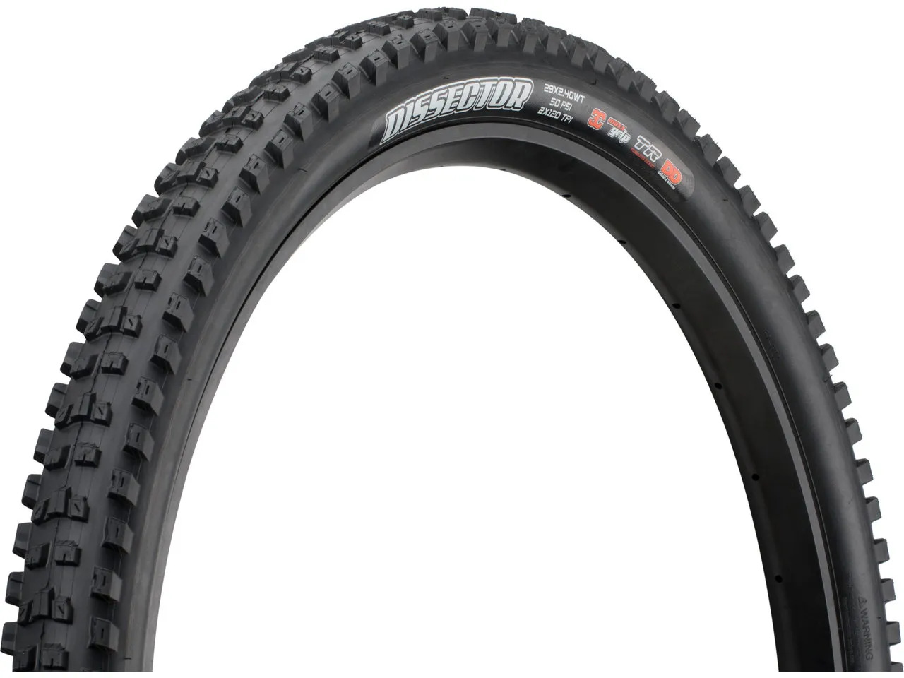 Maxxis Dissector 3C MaxxGrip DD WT TR 29" Faltreifen, Black, 29" x 2.40 Maxxis Dissector 3C MaxxGrip DD WT TR 29" Faltreifen, Black, 29" x 2.40