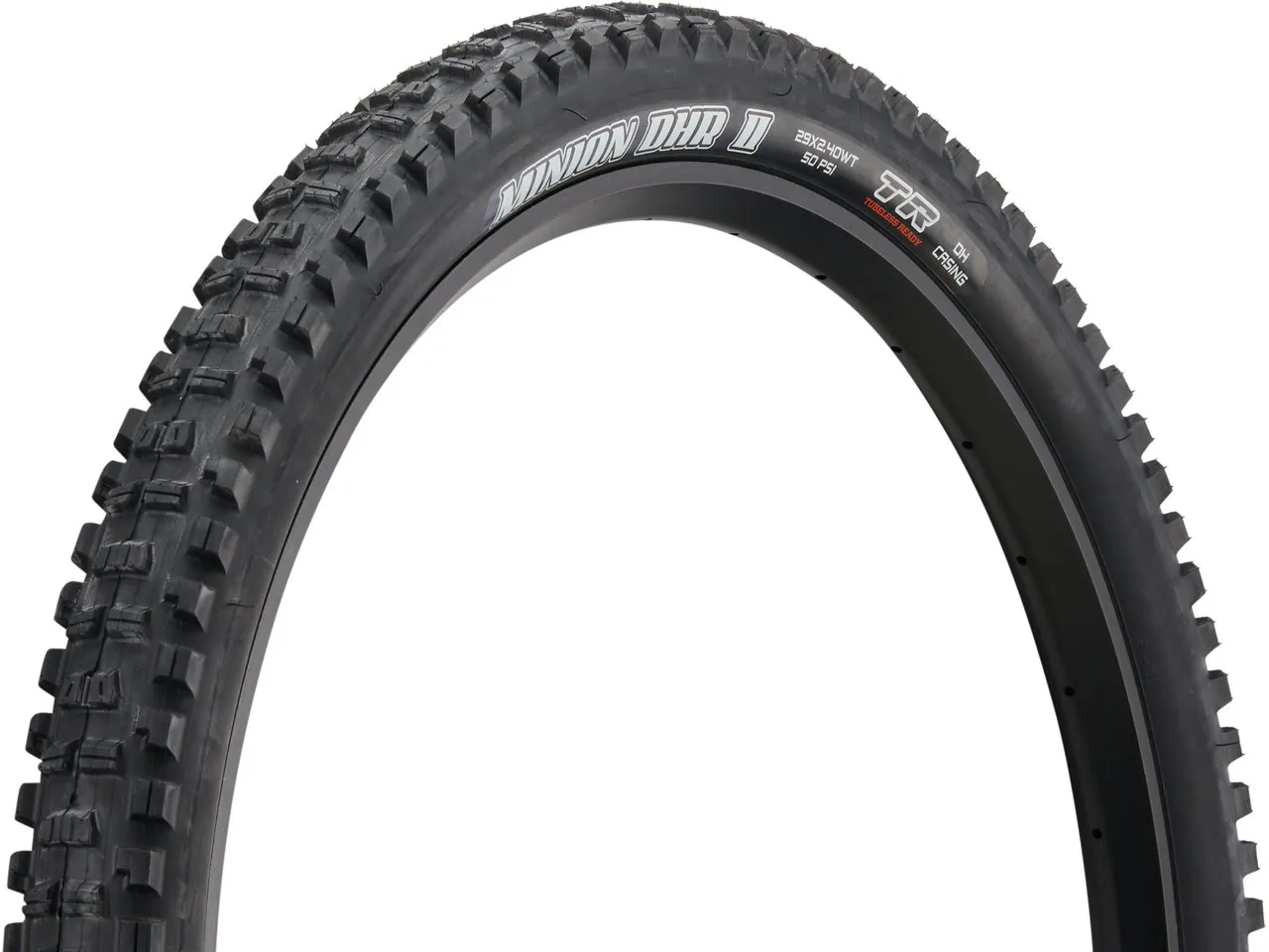 Maxxis Minion DHR II Dual DH WT TR 29" Drahtreifen, Black, 29" x 2.40 Maxxis Minion DHR II Dual DH WT TR 29" Drahtreifen, Black, 29" x 2.40
