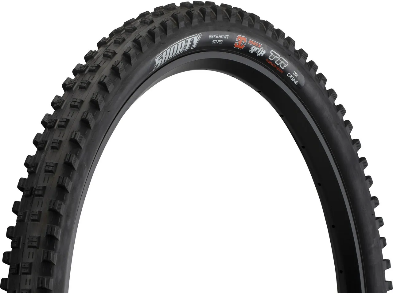 Maxxis Shorty 3C MaxxGrip DH WT TR 29" Faltreifen, Black, 29" x 2.40 Maxxis Shorty 3C MaxxGrip DH WT TR 29" Faltreifen, Black, 29" x 2.40