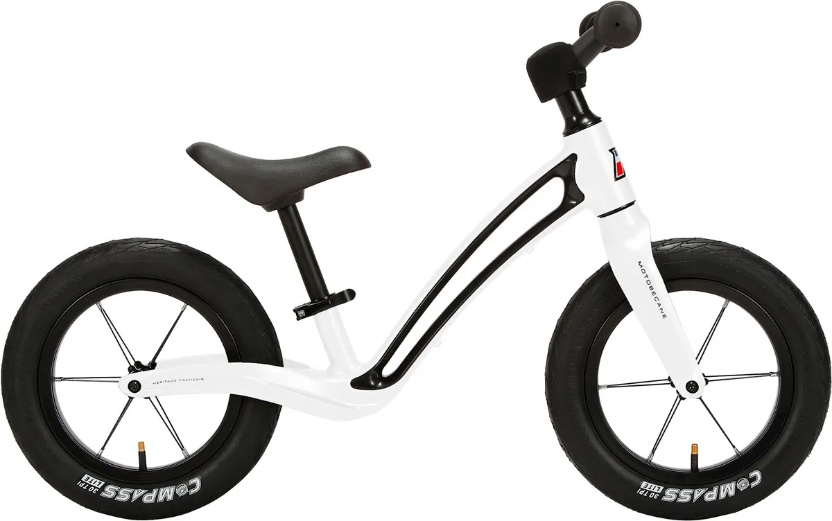 MBK Motobecane Roadie Springcykel 12"Glansig Vit Med Svart