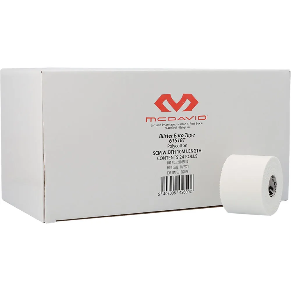 McDavid Eurotape 5 Cmx10m Kinesiotejp, Bulk / pack white, One Size