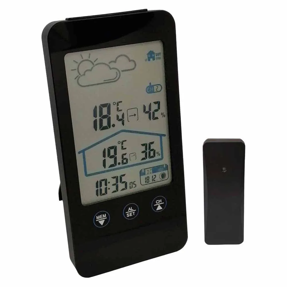 Mebus 11908 Väderstationsdisplay, Black, One Size