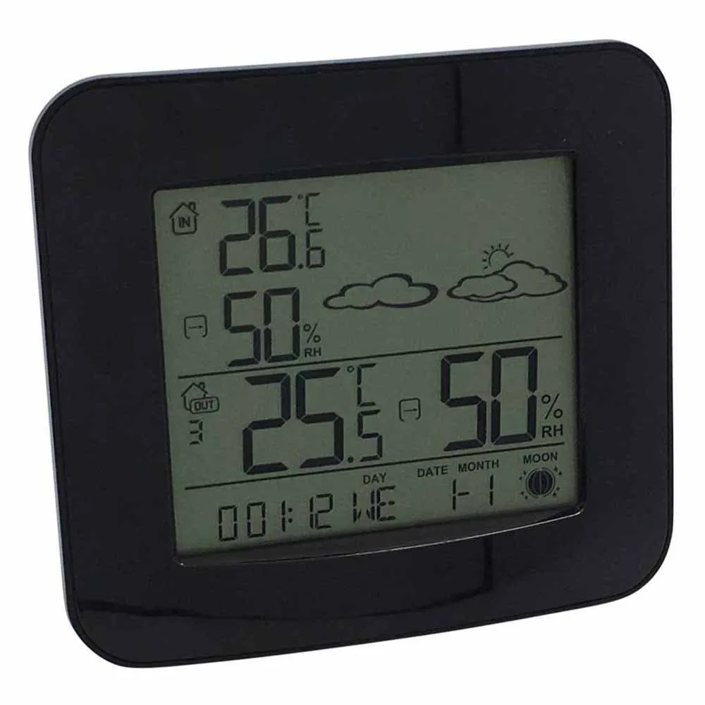 Mebus 40715 Väderstationsdisplay, Black, One Size
