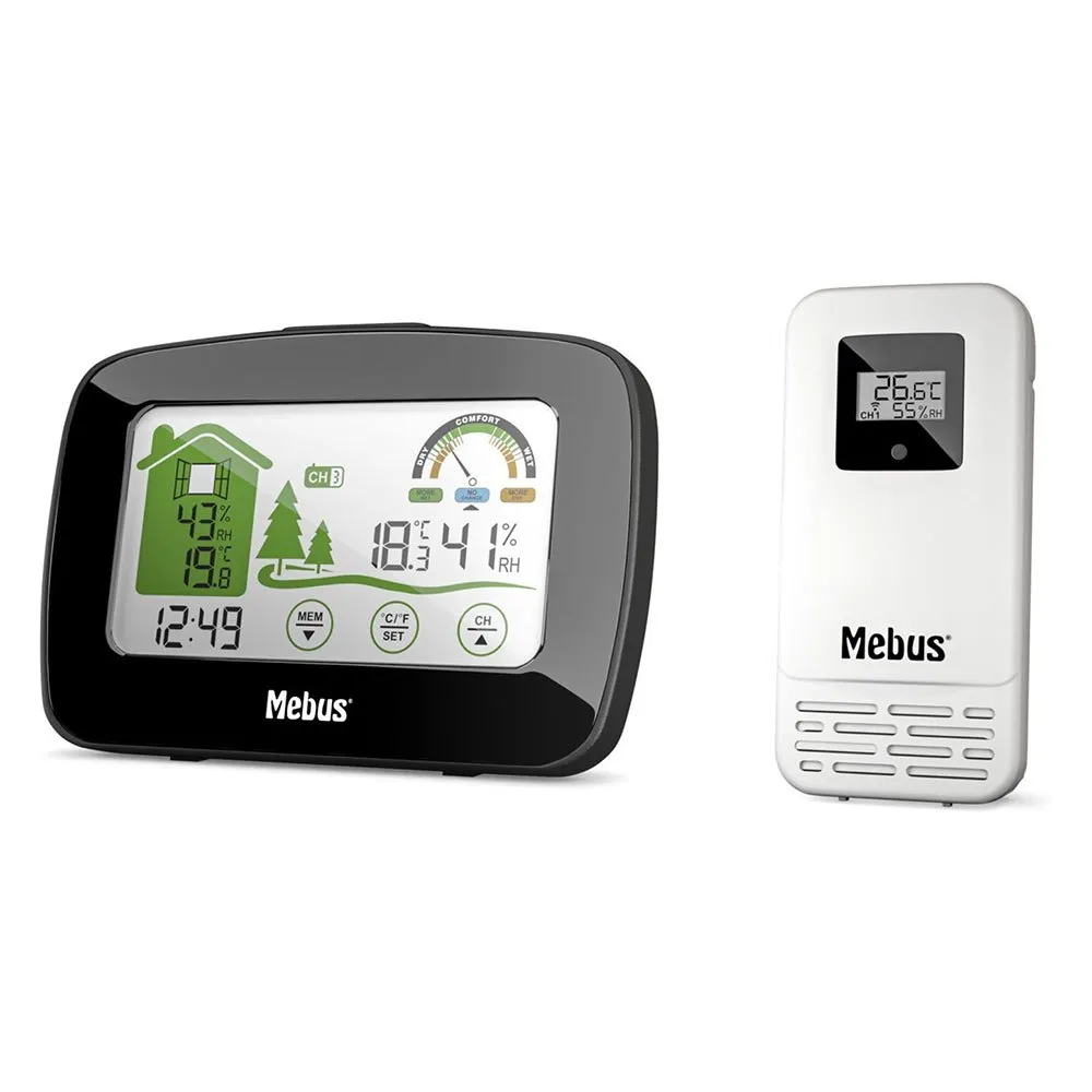 Mebus 40902 Väderstation, Black, One Size