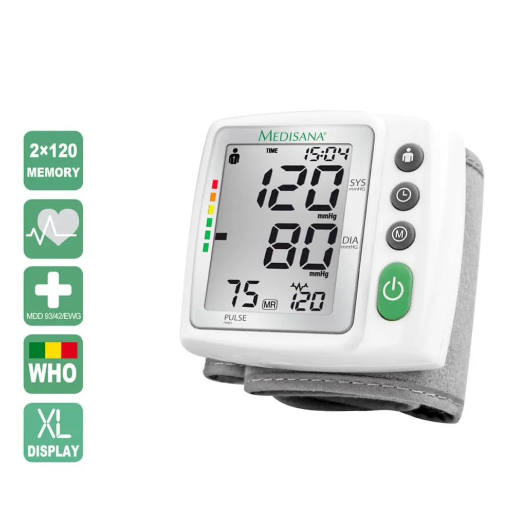 Medisana Blodtrycksmätare För Handleden Bw 315 Vit 51072, White, One Size