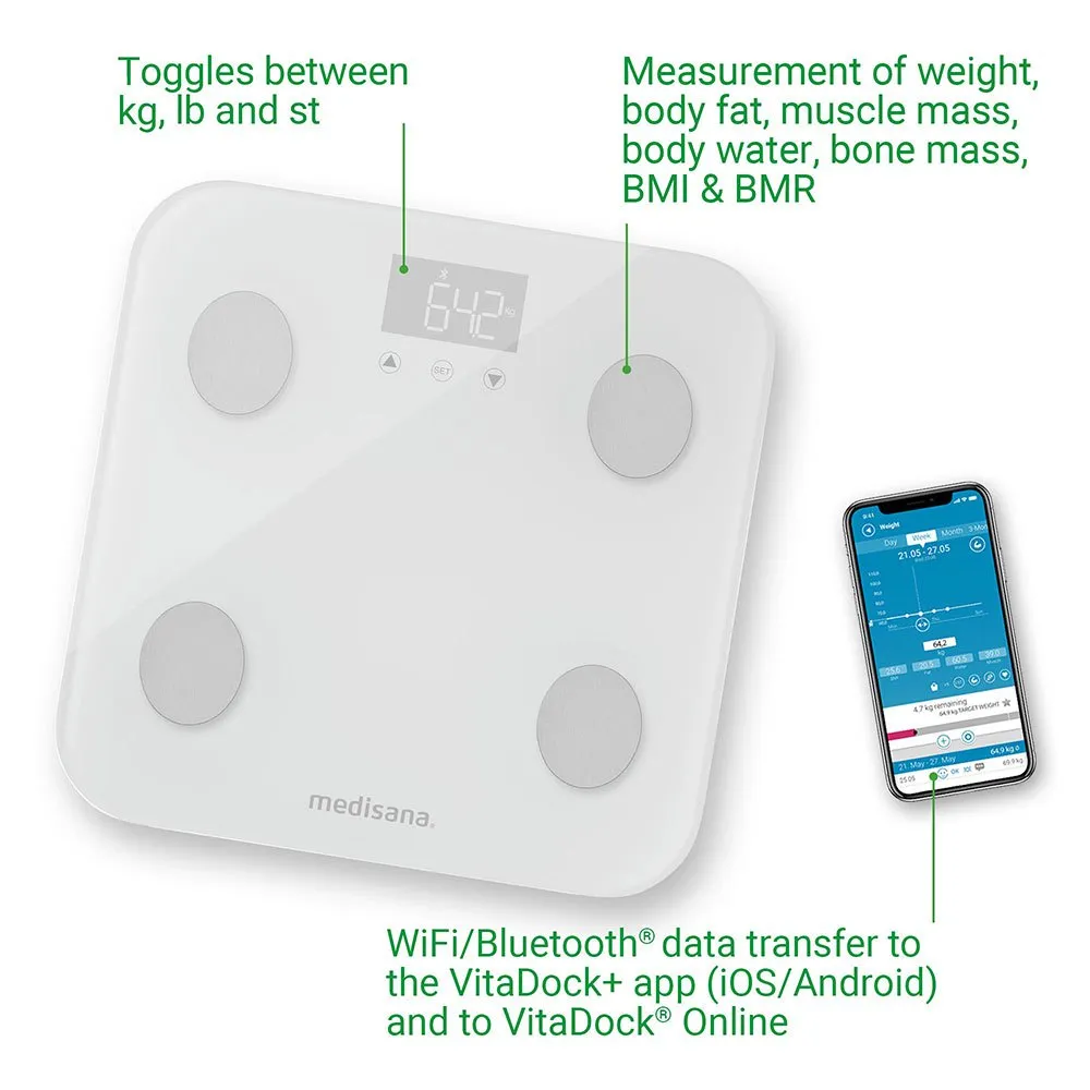 Medisana Bs 600 Våg, White, One Size