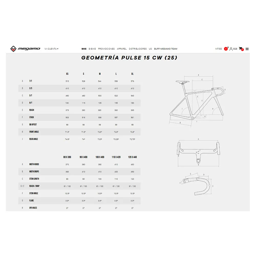 Megamo Pulse 15 Cw 105 Di2 2025 Racercykel Megamo Pulse 15 Cw 105 Di2 2025 Racercykel