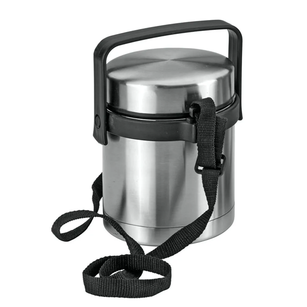 Metaltex Lunch Box 1l Termosflaska, Silver / black, One Size