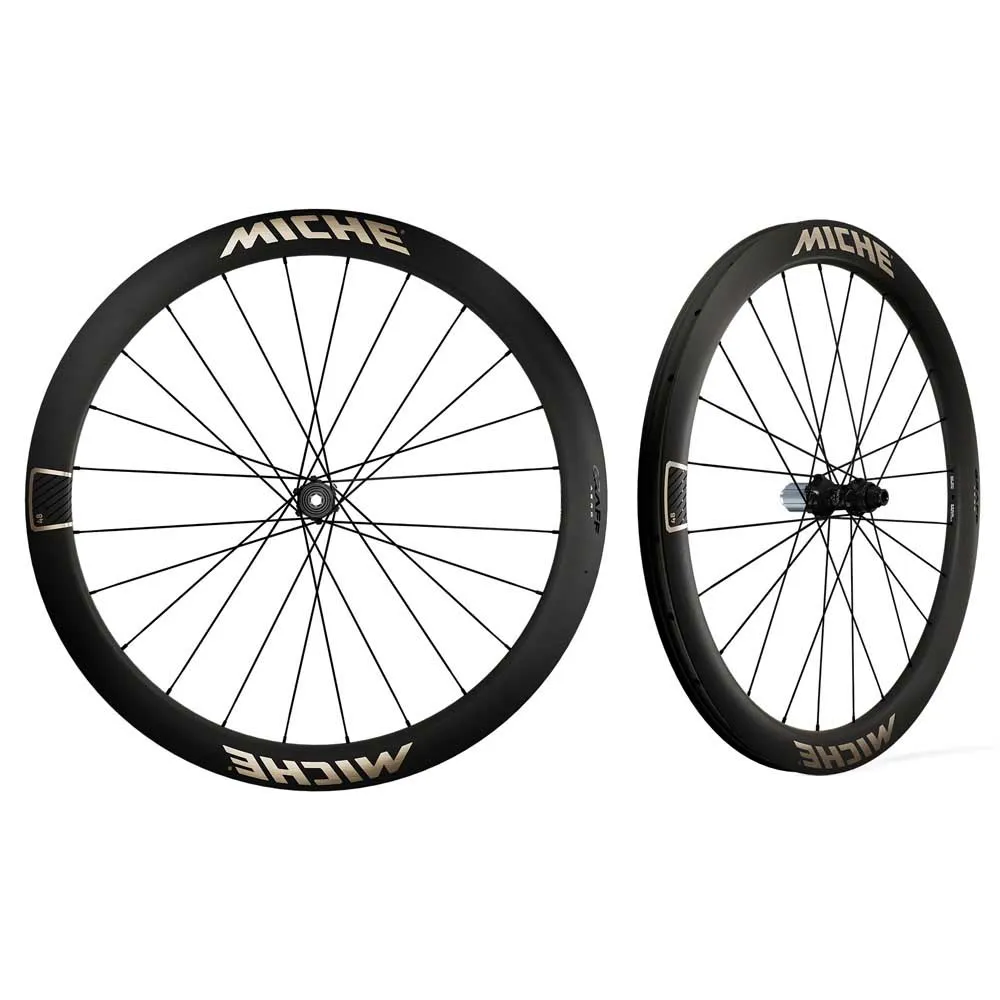 Miche Graff Aero 48 Cl Disc Tubeless Hjulset För Gravelcykel, Black, 12 x 100/12 x 142mm, Sram XDR