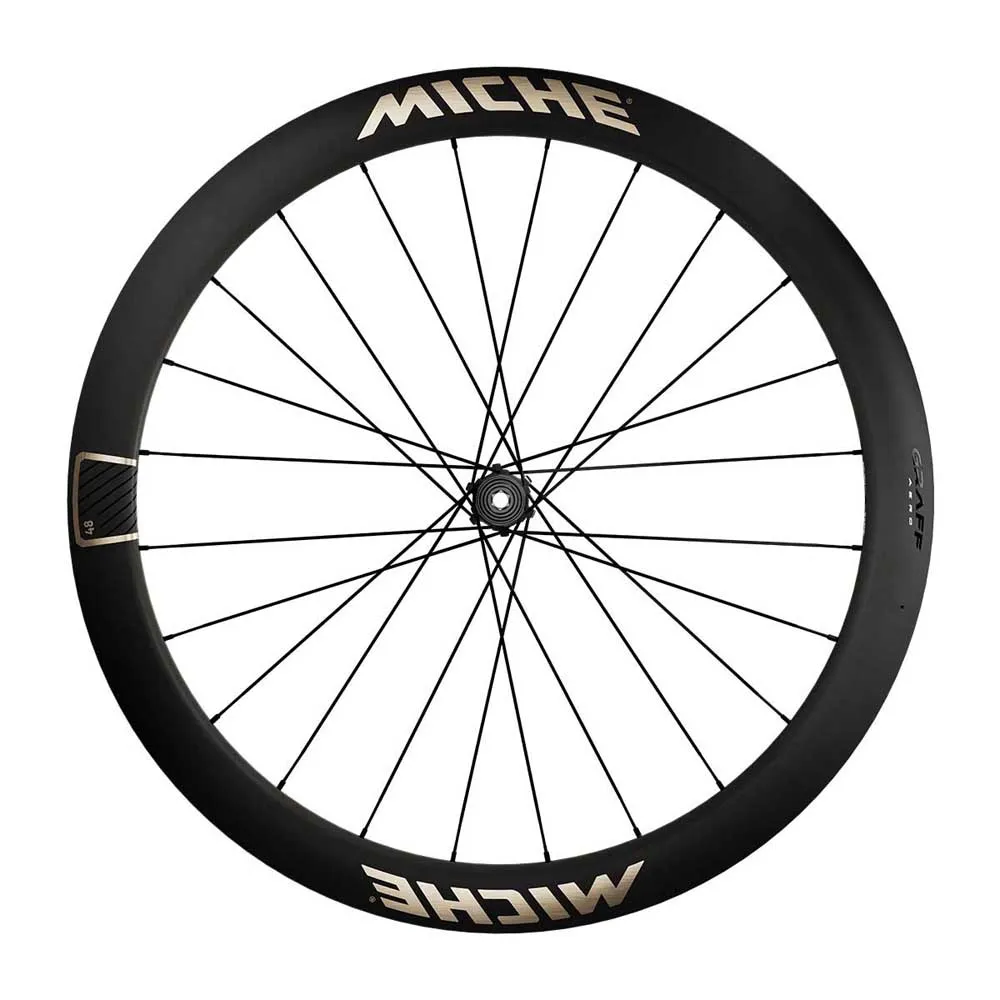 Miche Graff Aero 48 Cl Disc Tubeless Hjulset För Gravelcykel, Black, 12 x 100/12 x 142mm, Sram XDR