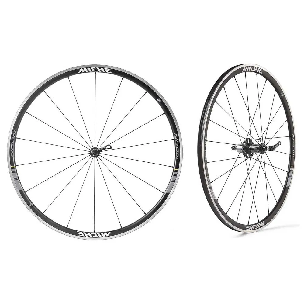 Miche Neon Landsvägshjulset, Black / grey, 9 x 100 / 10 x 120mm, Shimano/Sram HG