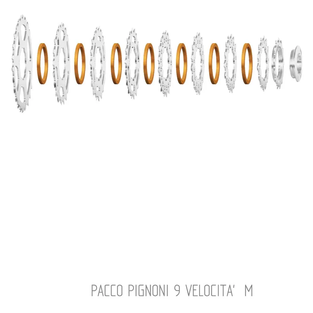 Miche Primato 9s M Kassett, Silver, 9s, 18-26t Miche Primato 9s M Kassett, Silver, 9s, 18-26t