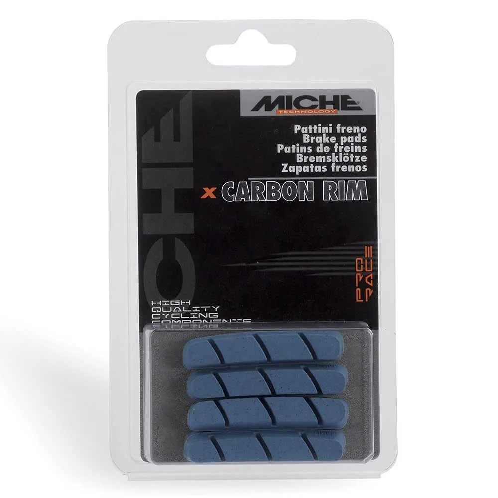 Miche Shimano Carbon Fälgbromsbelägg 4 Enheter, Blue, One Size
