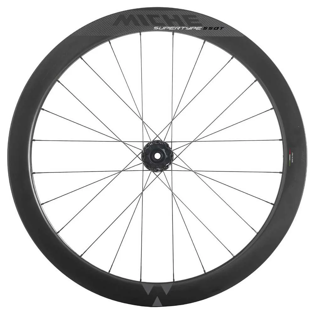 Miche Supertype 550tdx Disc Tubeless Landsvägshjulset, Black, 12 x 100/12 x 142mm, Shimano/Sram HG