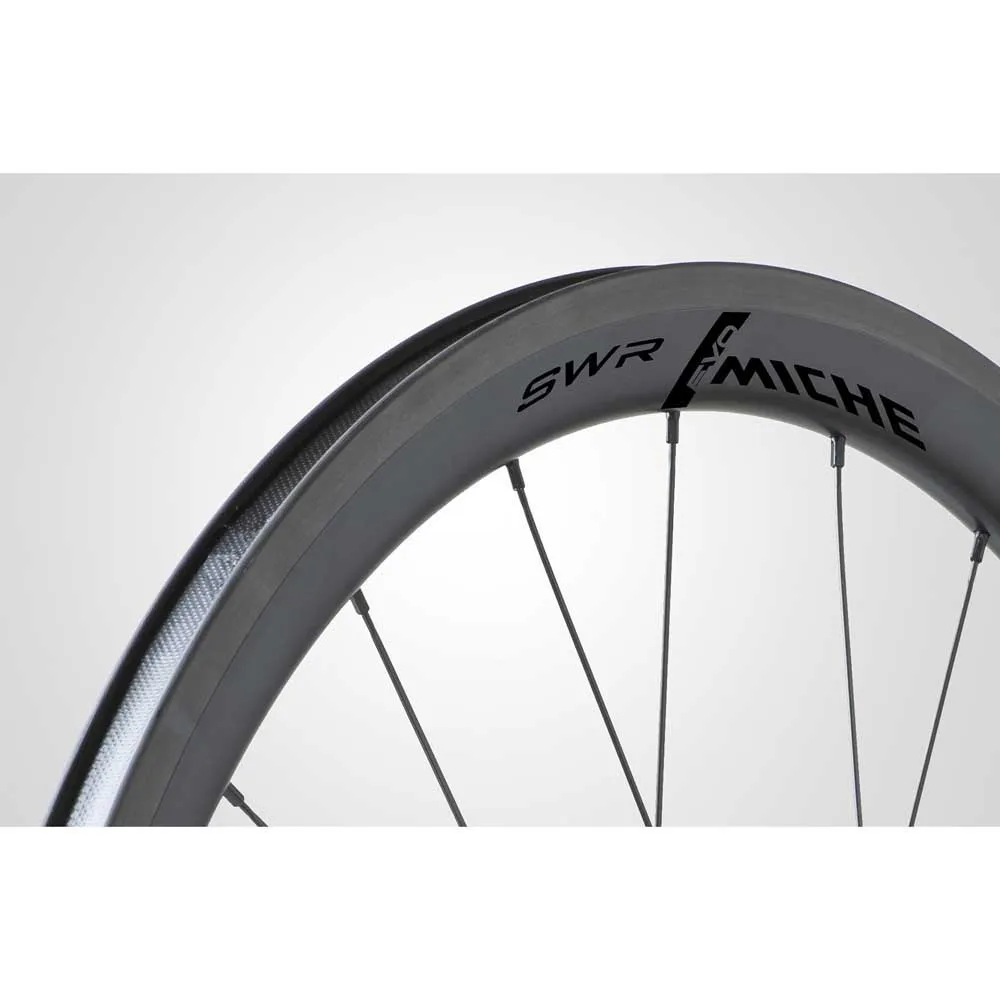 Miche Swr Rim 38 Tubeless Landsvägshjulset, Black, 9 x 100/10 x 130mm, Shimano/Sram HG Miche Swr Rim 38 Tubeless Landsvägshjulset, Black, 9 x 100/10 x 130mm, Shimano/Sram HG