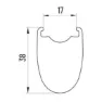 Miche Swr Rim 38 Tubeless Landsvägshjulset, Black, 9 x 100/10 x 130mm, Shimano/Sram HG