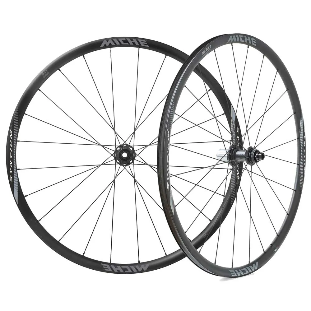 Miche Syntium Dx Wr Landsvägshjulset, Black, 12 x 100 / 12 x 142mm, Shimano/Sram HG