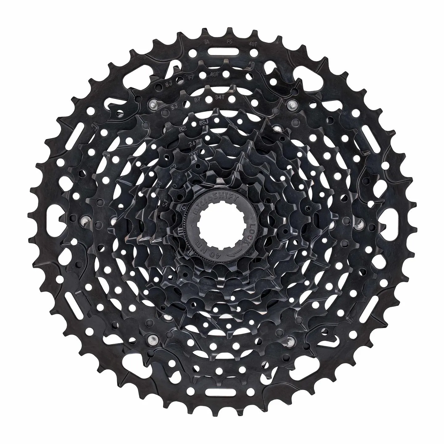 microSHIFT Advent X 10-delad Kassett, Black, 10s, 11-48t