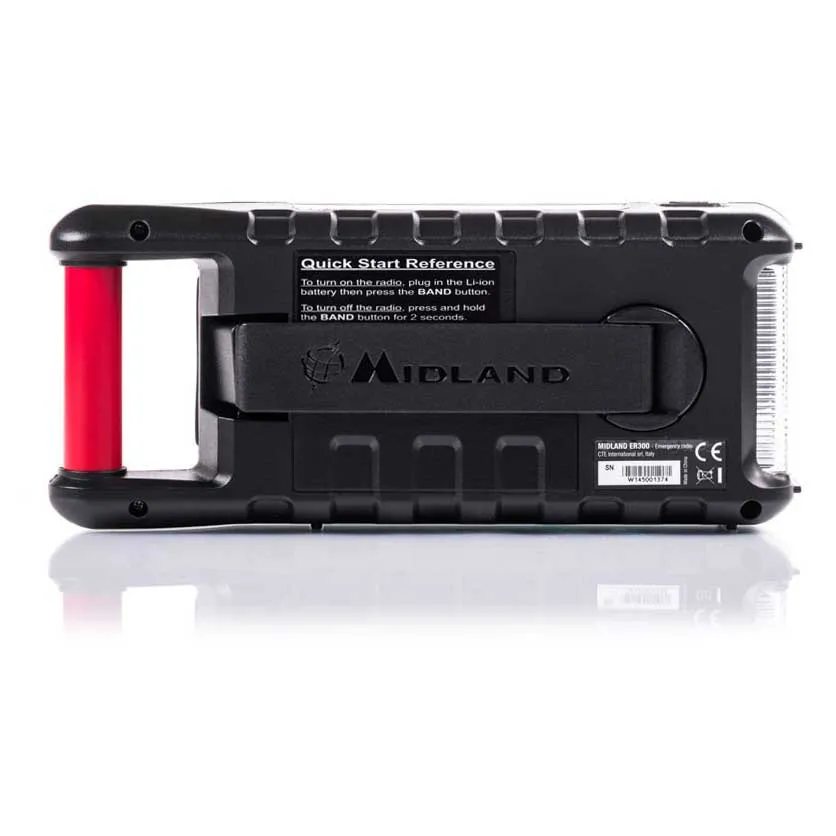Midland Emergency Er300 Radio, Black / red, One Size Midland Emergency Er300 Radio, Black / red, One Size