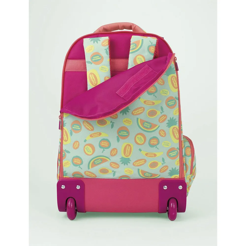 Milan 6 Zip Wheeled Frutikis Special Series 25l Ryggsäck Med Hjul, Green / orange