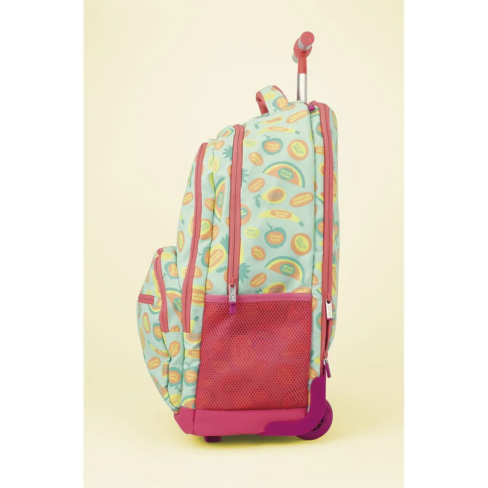 Milan 6 Zip Wheeled Frutikis Special Series 25l Ryggsäck Med Hjul, Green / orange